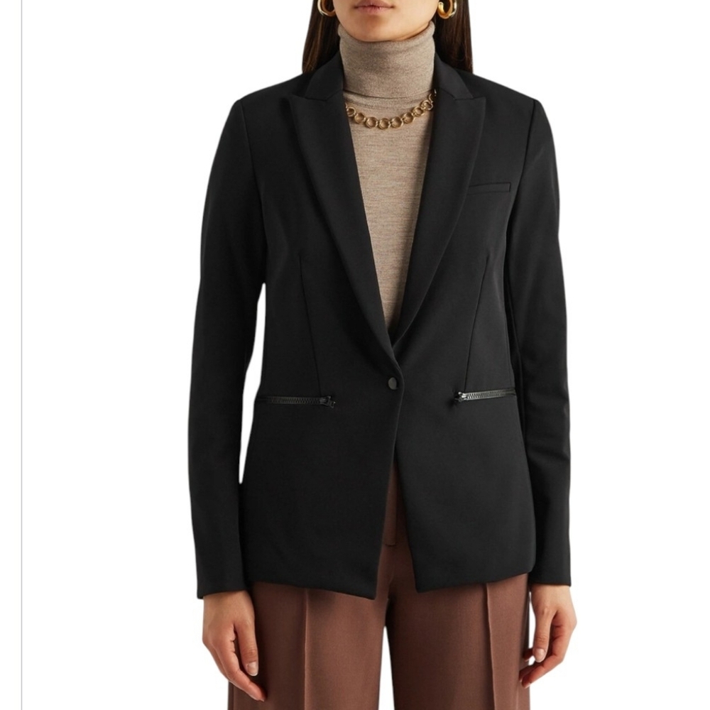 Veronica Beard Scuba Dickey Black Blazer Size 14